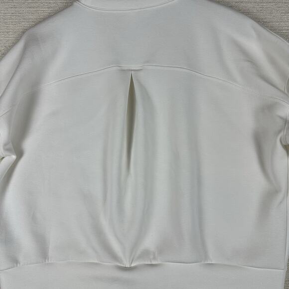 SPANX AirEssentials Crew Neck Sweatshirt in Powder Sz Med Cream Color - Picture 11 of 16